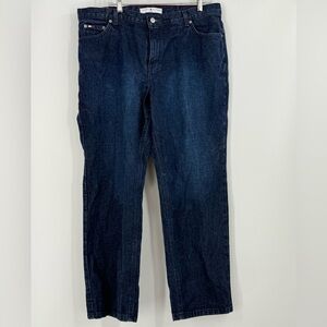 Tommy Hilfiger Women’s Classic Fit Straight Leg Jeans 100% Cotton Dark Wash, 18
